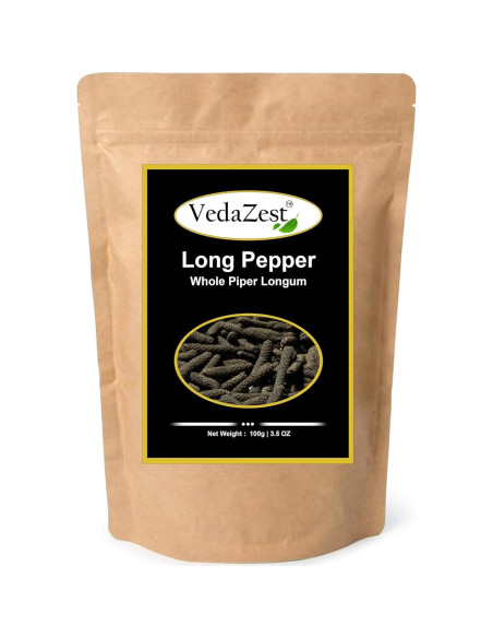 Pimienta Larga VedaZest Entera Piper Longum 100g - Granos Naturales