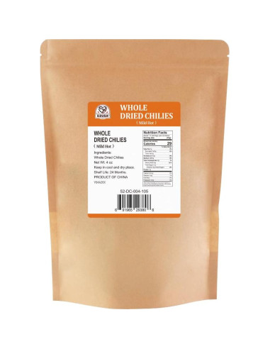 Pimientos Chiles Secos 52USA 113.4 g - Suave Caliente