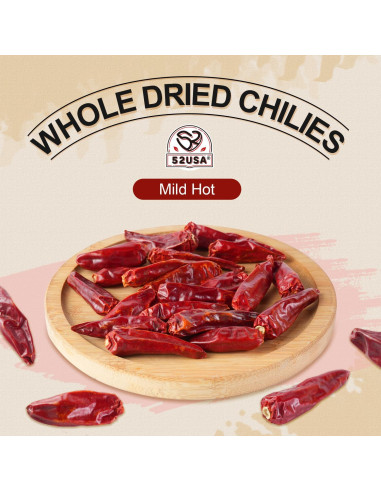 Pimientos Chiles Secos 52USA 113.4 g - Suave Caliente
