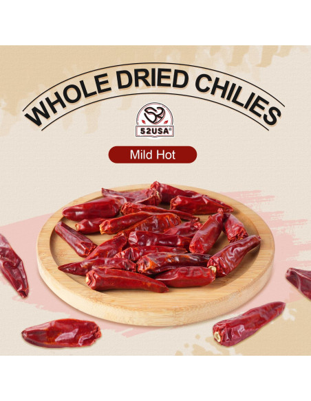 Pimientos Chiles Secos 52USA 113.4 g - Suave Caliente