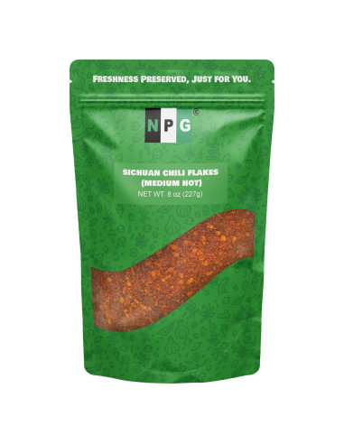 Copos de Chile de Szechuan NPG 226.8g - Picante Medio