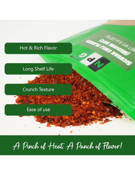 Copos de Chile de Szechuan NPG 226.8g - Picante Medio