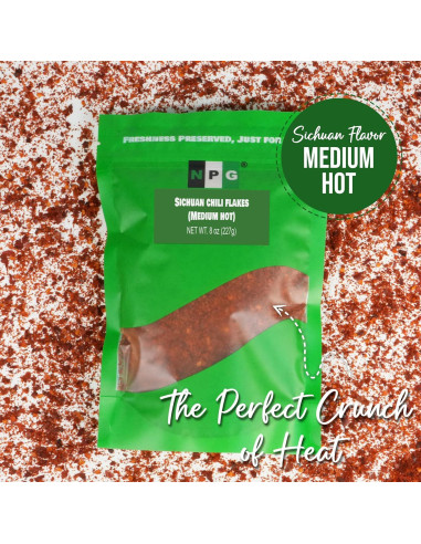 Copos de Chile de Szechuan NPG 226.8g - Picante Medio