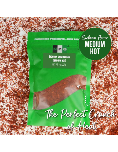Copos de Chile de Szechuan NPG 226.8g - Picante Medio
