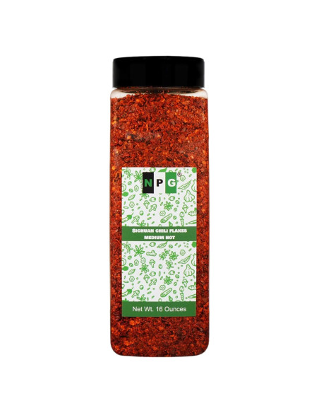 Copos de Chile Sichuan Natural Plus Green 450g - Picante Medio