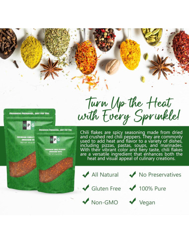 Copos de Chile de Szechuan NPG 226.8g - Picante Medio