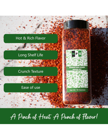 Copos de Chile Sichuan Natural Plus Green 450g - Picante Medio