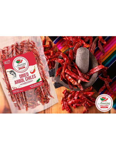 Pimientos Chile De Arbol 113.4g - Amazing Chiles, Picantes y Naturales