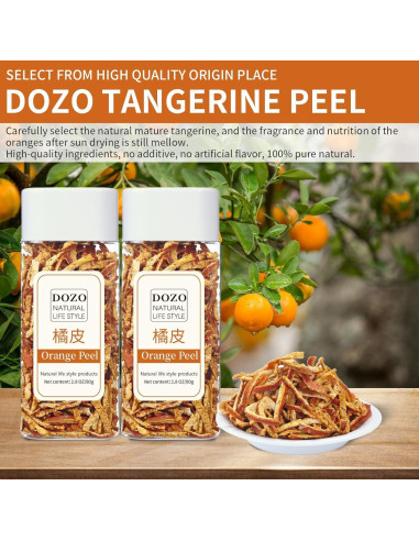 Cáscara de Mandarina Seca 200g - Té Natural Sin Aditivos