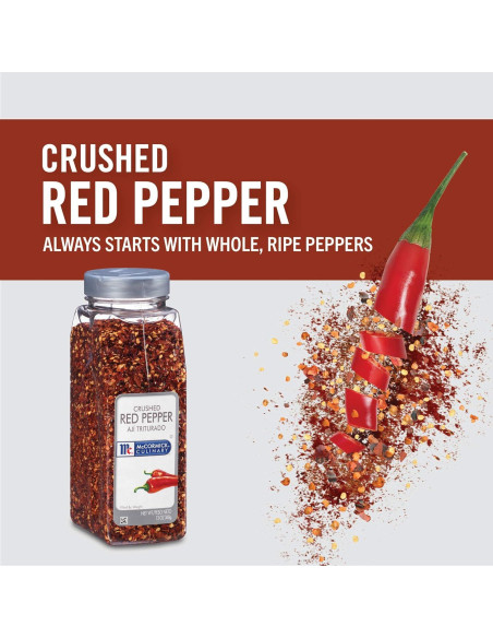 Pimiento Rojo Triturado McCormick Culinary 368 g - Sabor Picante