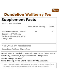 Té Herbal TOG999 15 Bolsas Diente de León y Goji Natural 2