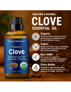 Aceite Esencial de Clavo Orgánico 30 ml - Nexon Botanics - Puro y Natural 2
