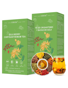 Té Herbal de Goji Berry y Crisantemo 30 Bolsas - Vegano