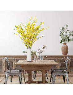 Ramas de Orquídeas Artificiales Sggvecsy 100 cm Amarillas 4 Pcs 2