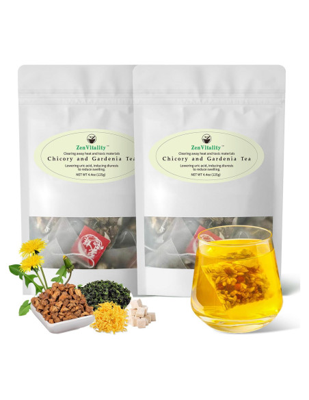 Té Detox Orgánico ZenVitality 280g - 50 Bolsitas Achicoria