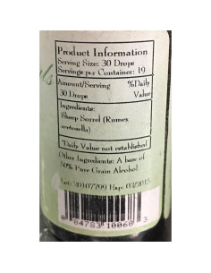 Extracto de Acetosa de Oveja 29.57 ml Mejores Botánicos 2