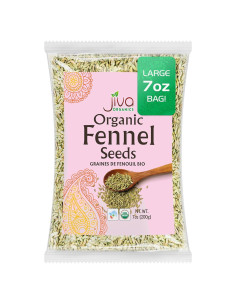 Semillas de Hinojo Orgánicas Jiva 198 g - Vegano, No OGM