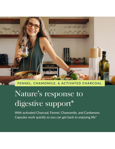 Gaia Herbs Gas & Bloating 50 Cápsulas Veganas - Alivio Digestivo