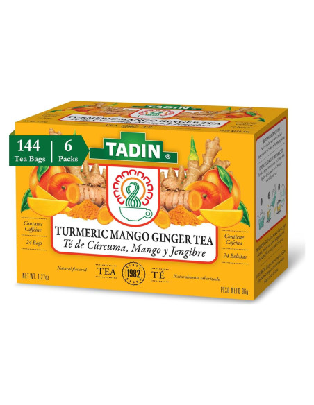 Té de Cúrcuma, Mango y Jengibre Tadin - 144 Bolsitas Té de Cúrcuma, Mango y Jengibre Tadin - 144 Bolsitas