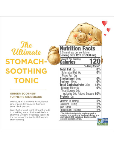 Gingerade de Cúrcuma y Jengibre The Ginger People 946ml
