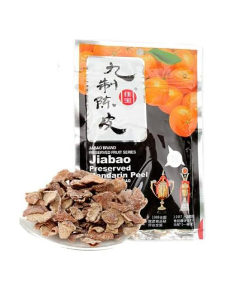 Cáscara de Mandarina Seca Orgánica Jiabao - 300 g (20 Piezas)