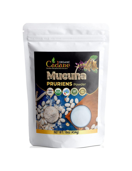 Polvo de Mucuna Pruriens Orgánico Cadane 0.45 kg | Suplemento Vegano