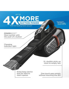 Aspiradora de mano BLACK+DECKER 20V AdvancedClean+ inalámbrica 2