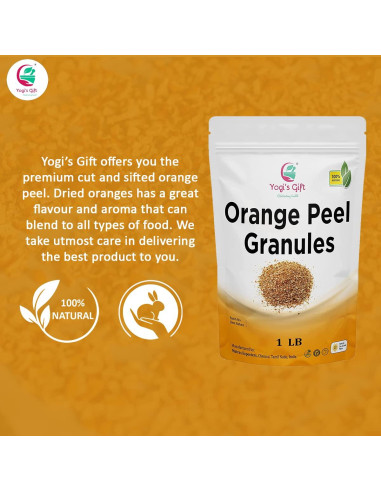 Cáscara de Naranja Secas 453g | Aroma y Sabor Cítrico | Yogi's Gift