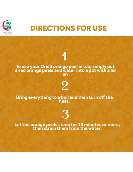 Cáscara de Naranja Secas 453g | Aroma y Sabor Cítrico | Yogi's Gift