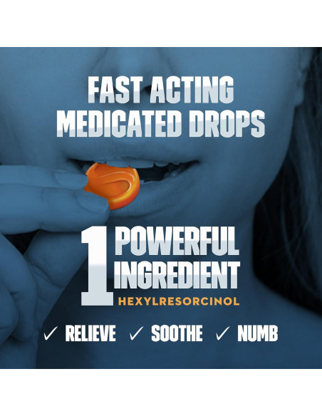 Gotas Mucinex Instasoothe Alivio Garganta Sore Miel 40 ct