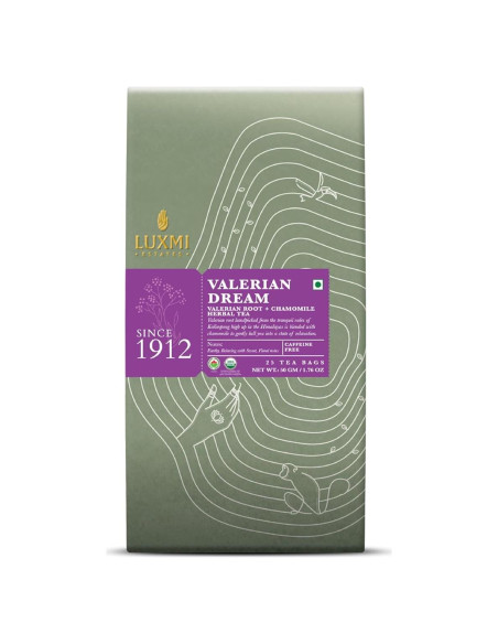 Té de raíz de valeriana orgánico Luxmi Estates 25 bolsas Té de raíz de valeriana orgánico Luxmi Estates 25 bolsas