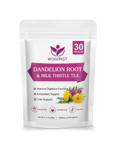 Té de Raíz de Diente de León y Cardo Lechoso WOGORGT - 30 Bolsitas