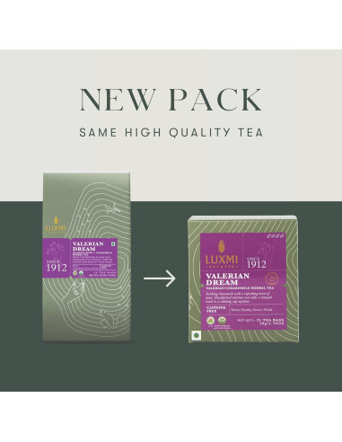 Té de raíz de valeriana orgánico Luxmi Estates 25 bolsas