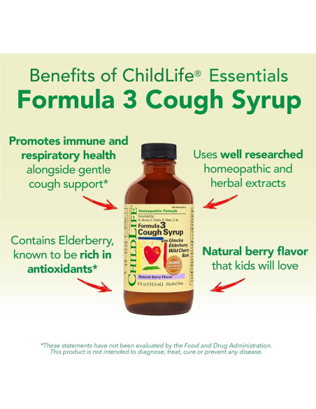 Jarabe para la Tos Infantil ChildLife 118 ml - Alivio Natural