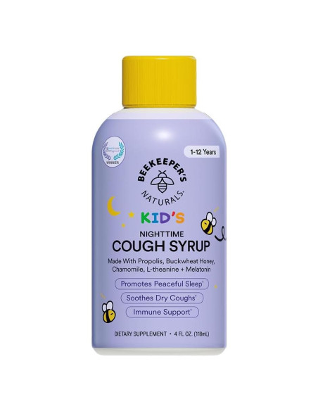 Jarabe para la tos Beekeeper's Naturals 113.4 g - Niños, Natural
