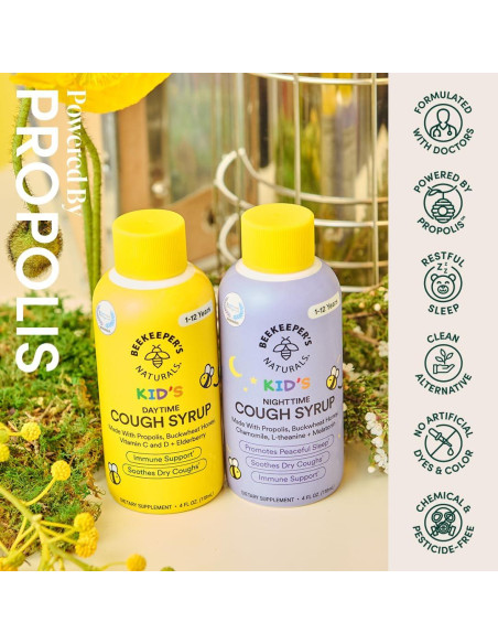 Jarabe para la tos Beekeeper's Naturals 113.4 g - Niños, Natural