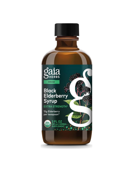 Jarabe de Saúco Negro Gaia Herbs 89 ml - Suplemento Inmunológico