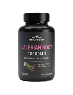 Cápsulas de raíz de valeriana NatureBulk 10000mg 120 unidades
