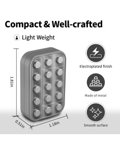Deslizador Antiestrés de Metal WSHWXY Plata 4.57x2.99cm 2