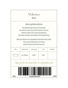 Té de raíz de valeriana orgánico Valley of Tea 100g - Calmante 2