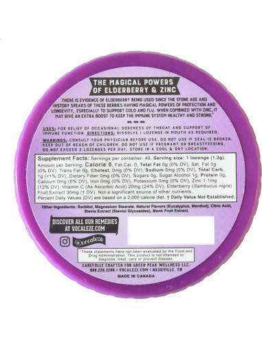 Pastillas para Garganta Eze Saúco Menta Vitamina C Zinc 40 Unidades