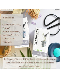 Té Orgánico Valeriana Plus Dr Stuart 60 Bolsitas 26g 2