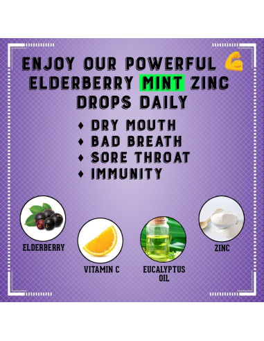 Pastillas para Garganta Eze Saúco Menta Vitamina C Zinc 40 Unidades