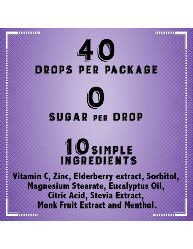 Pastillas para Garganta Eze Saúco Menta Vitamina C Zinc 40 Unidades