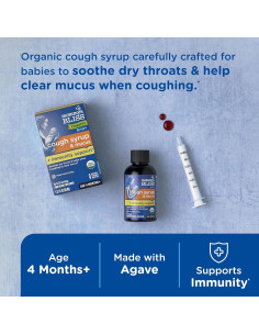 Jarabe para la tos orgánico Mommy's Bliss 49.6 ml - Bebés 4 meses+ 2