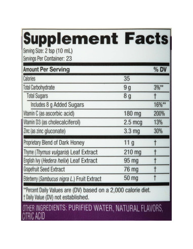 Jarabe para la tos Zarbee's Naturals 240 ml con miel y vitaminas