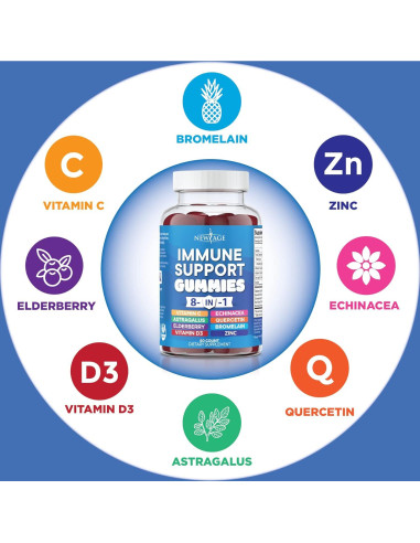 Suplemento Inmunológico 8 en 1 Nueva Era - 180 Gominolas