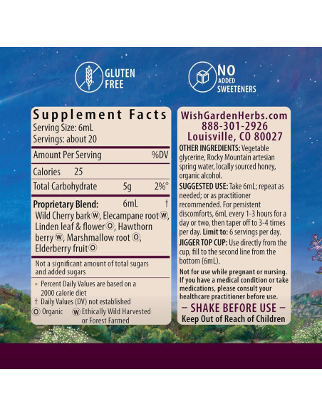Jarabe Calmante para la Tos WishGarden 118 ml - Herbal Natural