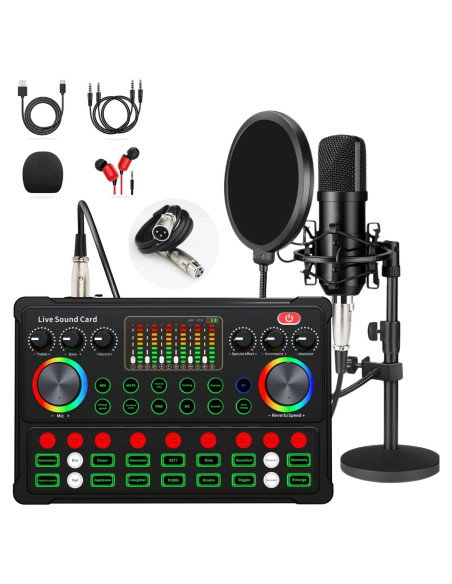 Paquete de Podcast SKTOME M300-ZM01 Micrófono XLR 48V