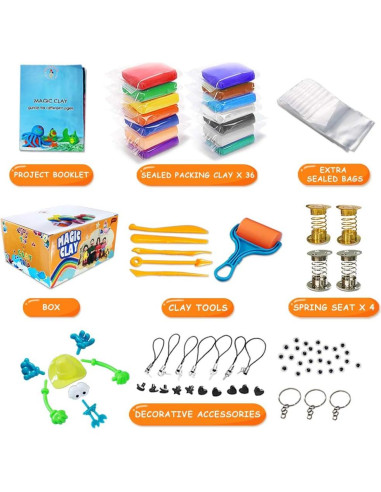 Kit de Arcilla Modeladora ESSENSON - 36 Colores Mágicos